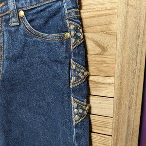 LAWMAN WESTERN Jeans Denim Bling on Hips Size 7